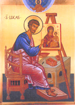 Apustulis Lūkas glezno Dievmātes ikonu