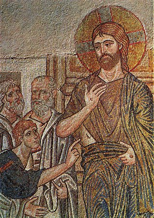 Kristus un apustulis Toms, mozaīka